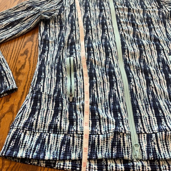 Peter Millar Women’s Blue Print Full Zip Sunblock SPF 50 Golf Swim Jacket M - Picture 5 of 13